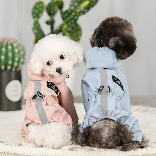 Waterproof Puppy Raincoat, Small Dog Jacket, Hooded Dog Raincoat